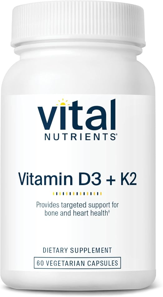 Vital Nutrients Vitamin D3 + K2 | 2000 IU | Vitamin D3 K2 Supplement | Vitamin D Complex for Healthy Calcium Levels, Muscle & Bone Health...