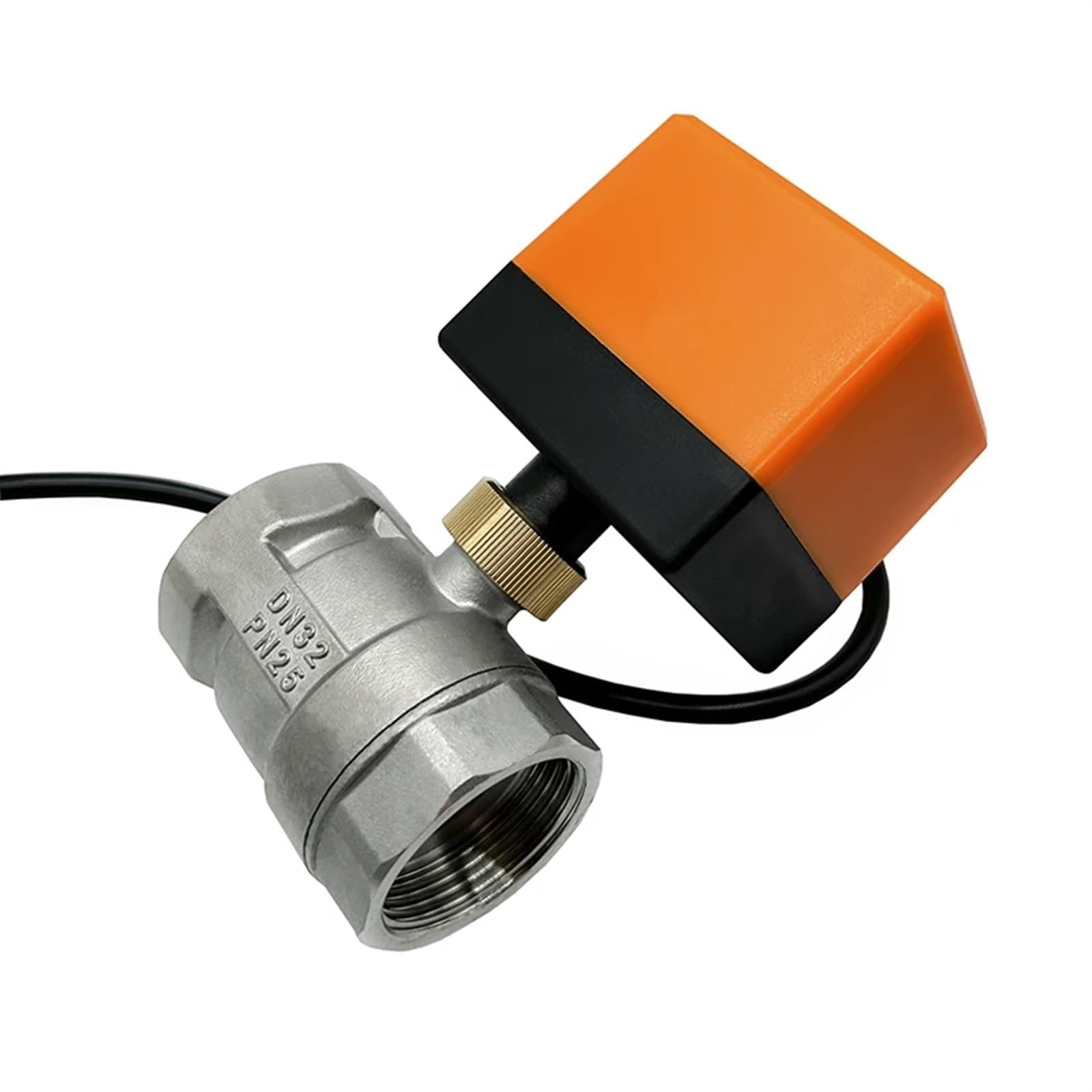 VSPPJYFG 1/2" 3/4" 1" 1-1/4" 1-1/2" 2" Stainless Steel Motorized Ball Valve 2-Way 220v 12v 24v 3-Wire 2 Control Electric Ball Valve(220vac-cr02,DN32)
