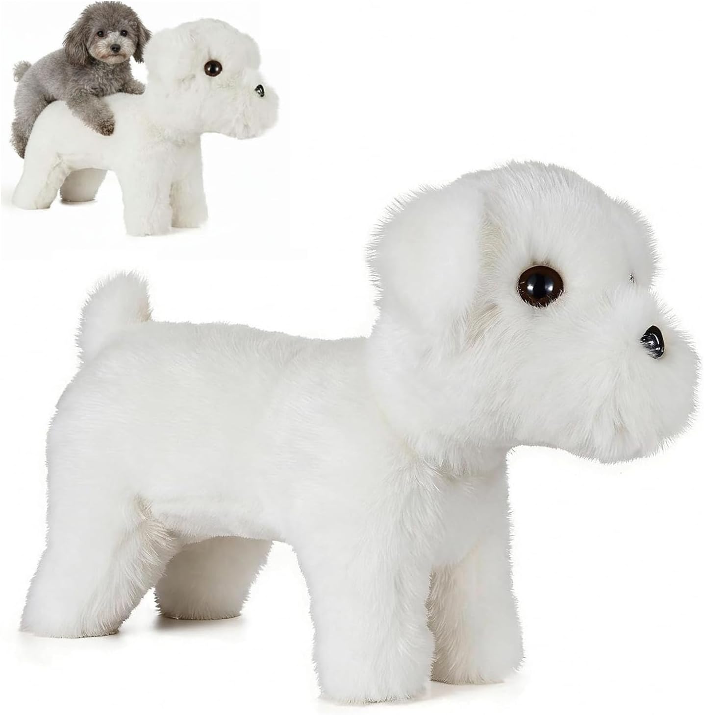 Simulation Humping Dog Toy, Male Dog Simulation Mating Toy, Interactive Companion Calming Toy for Small Dogs in Estrus,White,25cm