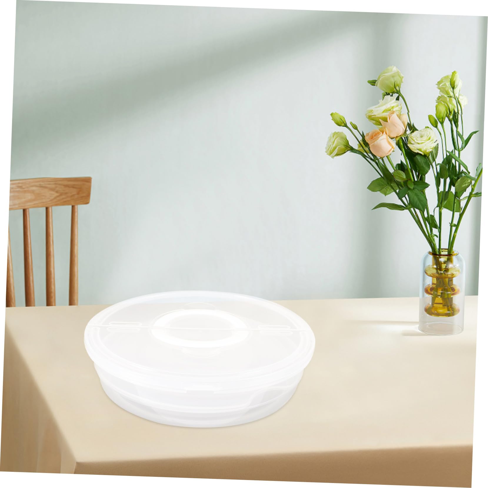 SOLUSTRE 2piezas Cajas De Almacenamiento De Alimentos Para Frigorífico Con Tapa y Asas Contenedores Transparentes Herméticos Para Pasteles y Tartas Portátiles y Fáciles De Transportar
