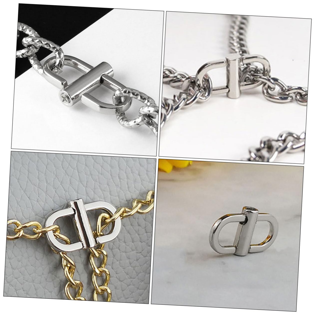 12 fibbie di regolazione della catena, fibbie di regolazione fai da te, fibbie multiuso, fibbie per cinture portatili, accessori per borse, piccole fibbie fai da te