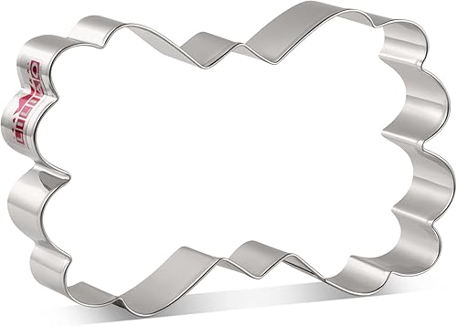 LILIAO Janka - Cortador de galletas rectangular con marco para sándwich, fondant, 4.7 x 2.9 pulgadas, acero inoxidable