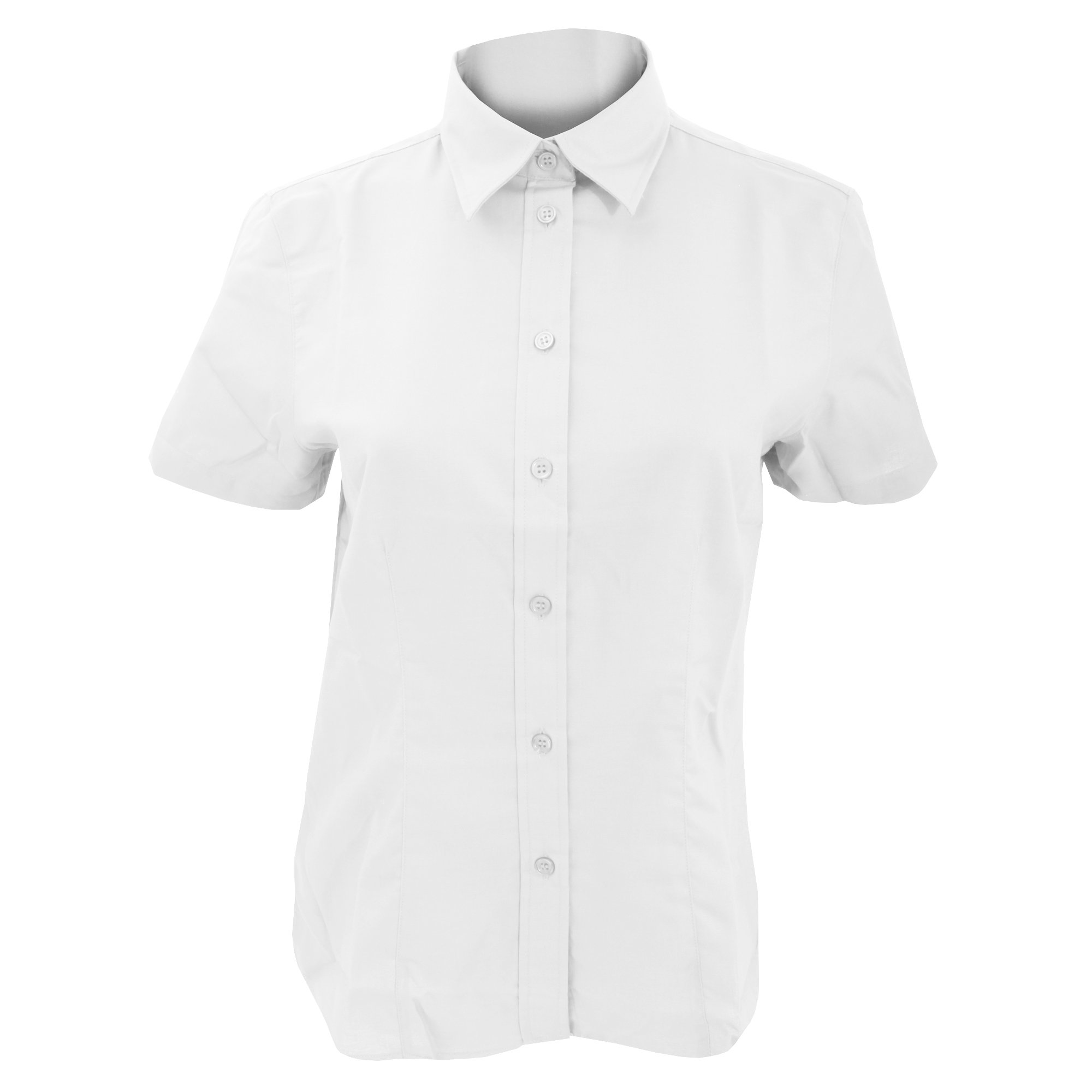 Kustom Kit Ladies Workwear Oxford Short Sleeve Shirt (22) (White)