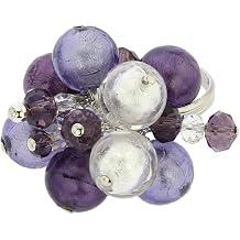 Glass Of Venice Murano Glass Sorgente Ring - Purple