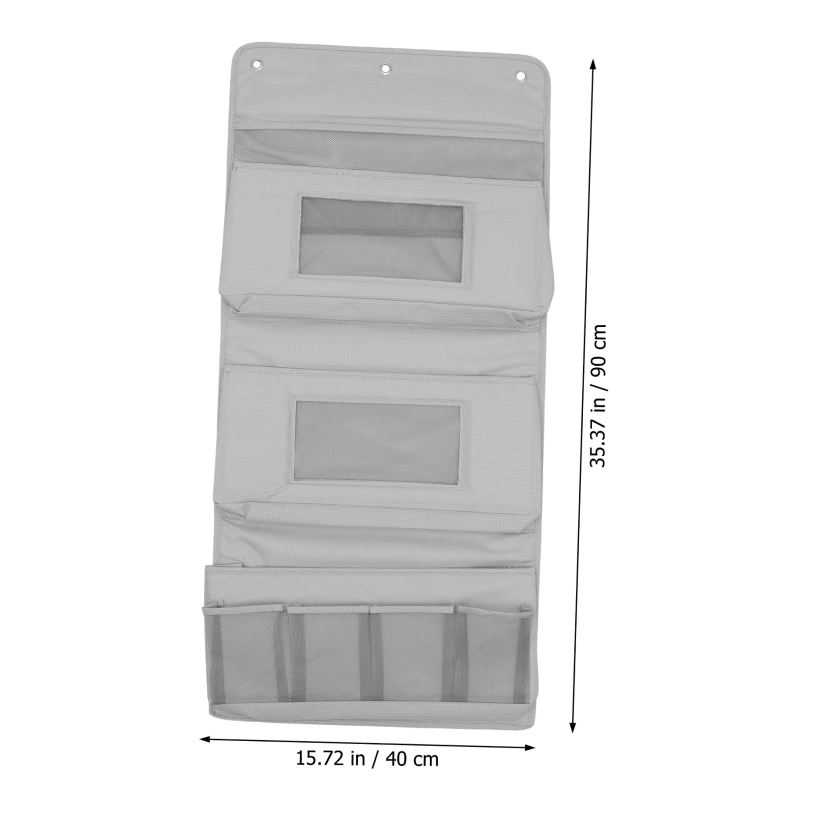BESTYASH Sacchetti Stoccaggio Da Appendere in Tessuto Grigio Con Ganci Senza Organizer Multiuso Salvaspazio Per Armadio Portaoggetti Camera e Ufficio Strati Durevoli e Facili Da Pulire