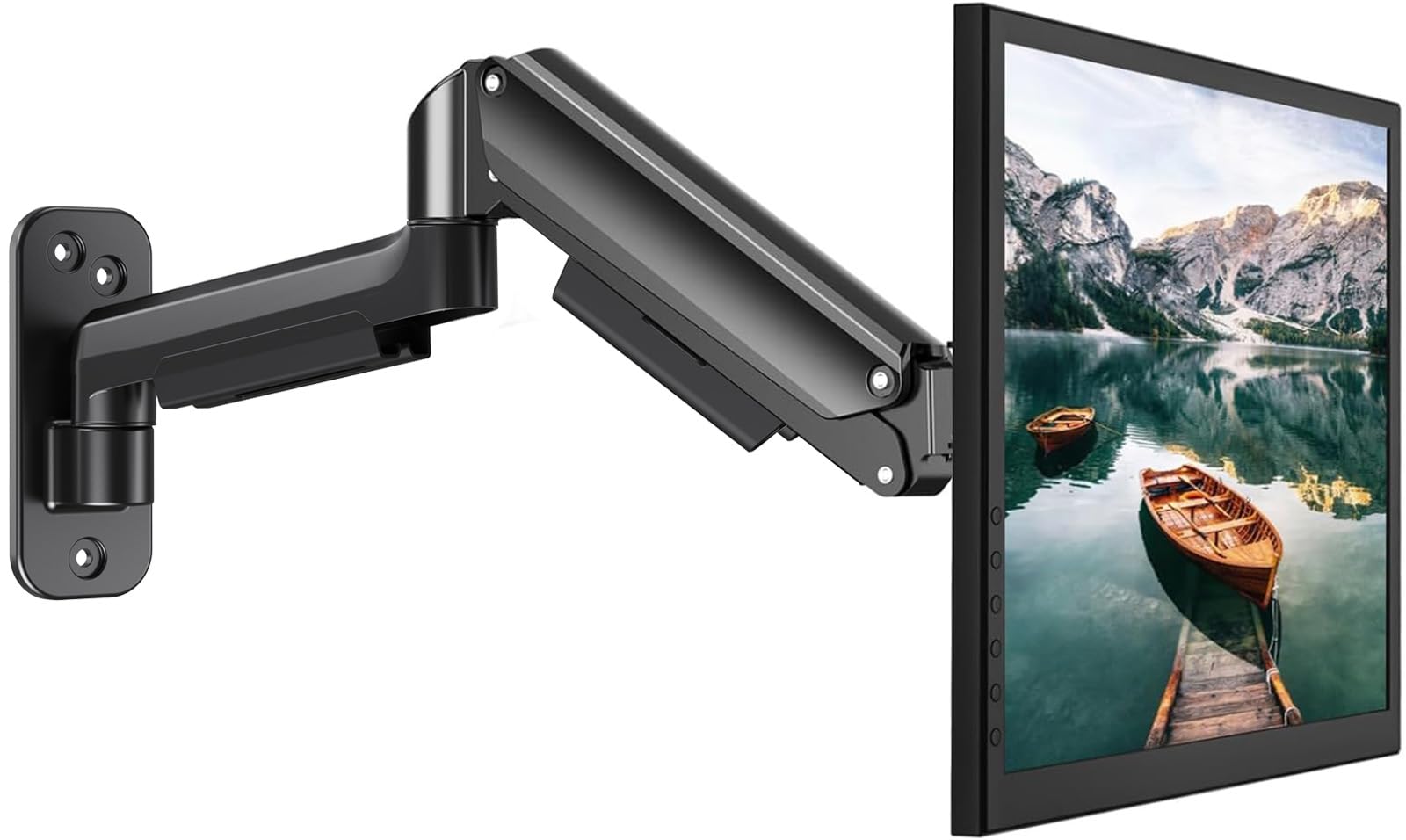 HUANUO Monitor Wandhalterung für 17-32 Zoll LED/LCD/TV Bildschirm, Monitor Halterung Wand, Monitor Arm Wall Mount mit 360° Drehbar Arm, VESA 75mm 100mm Gaming