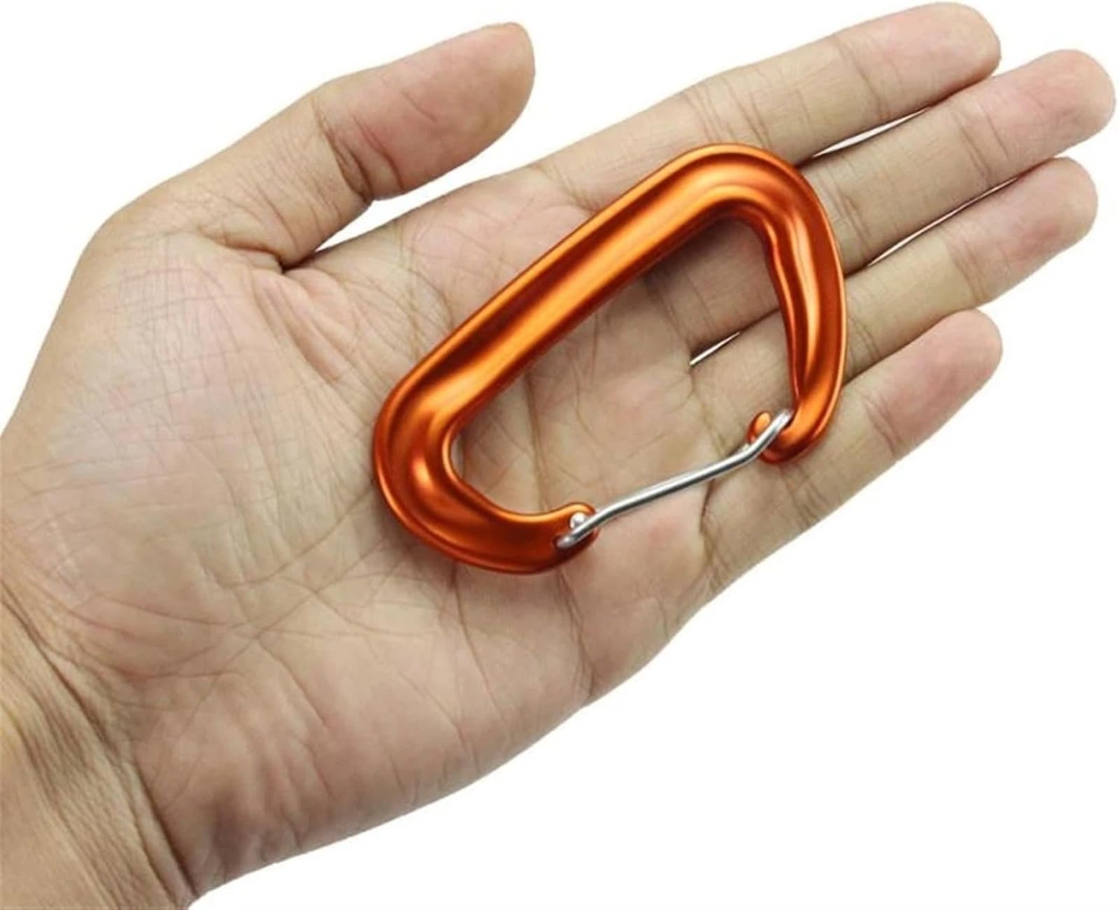 Mousqueton en aluminium 12KN en forme de D, aluminium aéronautique 7075, léger 22 g, grille métallique, 8 x 5 cm, pour escalade, camping, randonnée, sac à dos, utilisation en extérieur, multicolore