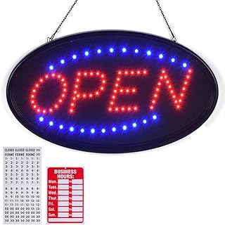 KEBE LED Open Sign, 23" x 14" Large High Visibility