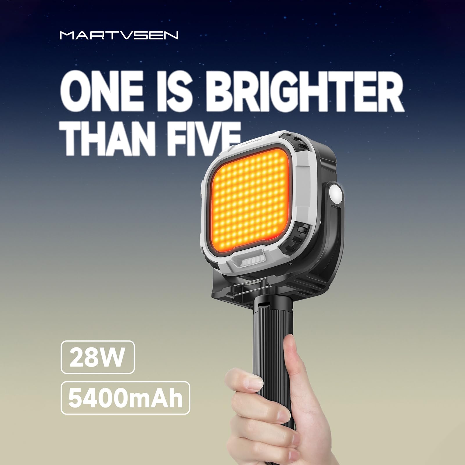 LED-Fülllicht, 2700 K–6500 K, Dimmbares Kamera-Videolicht, 5400 MAh, Tragbare LED-Fülllampe mit 136 Perlen, 1/4 Zoll Schraubenloch, Magnetische Anziehung