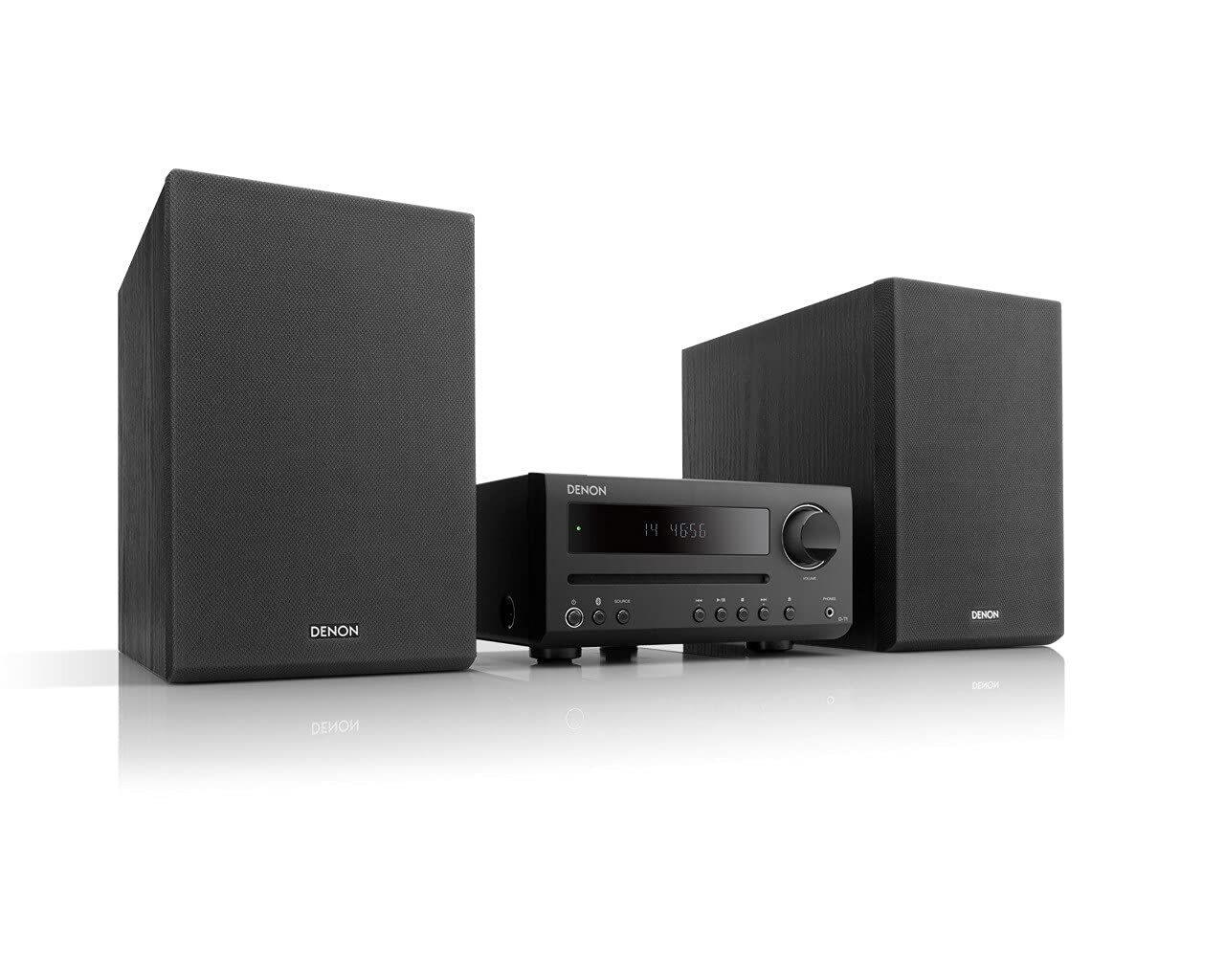Denon D-T1 Kompaktowy Zestaw Stereo, Czarny, 30 W, 3 Urządzenia