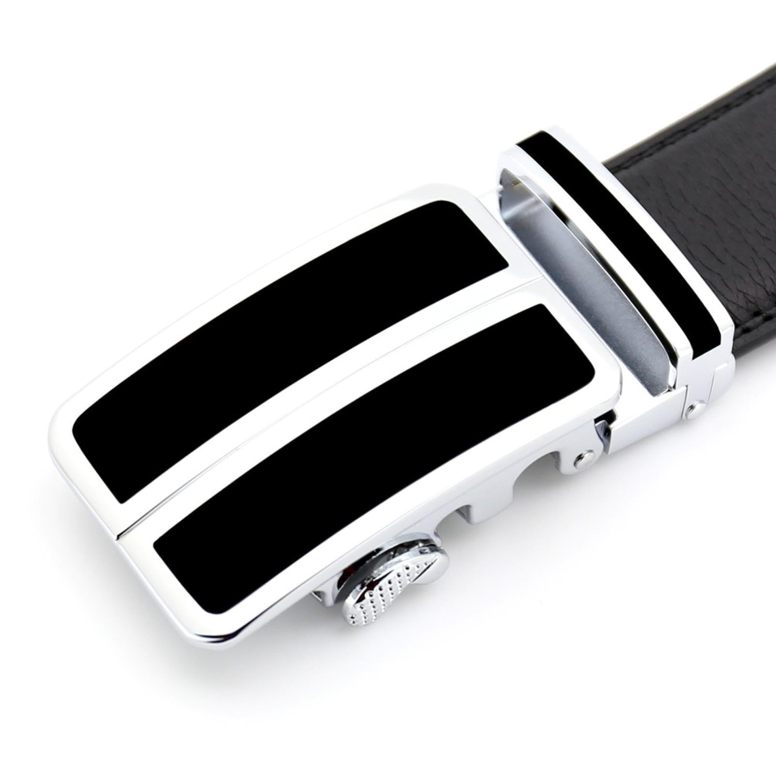 Ceinture en cuir véritable pour homme, boucle automatique en métal, de luxe, pour le travail et le quotidien