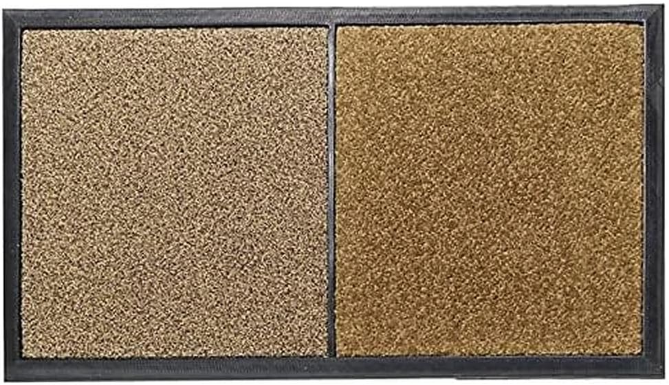23x35 inch 2 in 1 disinfecting sanitizing floor entrance doormats, wet dry shoe mat, disinfection entry rug shoe sanitizer, indoor outdoor rug, shoe sole cleaning mat (brown)