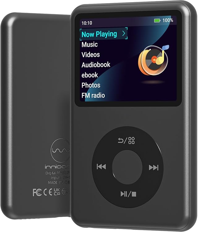 Mp3 Player with Bluetooth Y1 Portable Music Digital Players Supports Playlist Audiobook Video Nice Gadget for Kids Black