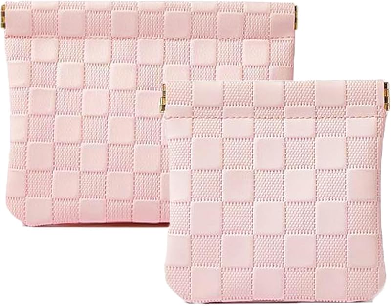 Necessaires de maquiagem Duleylv em PU rosa, pacote com 2