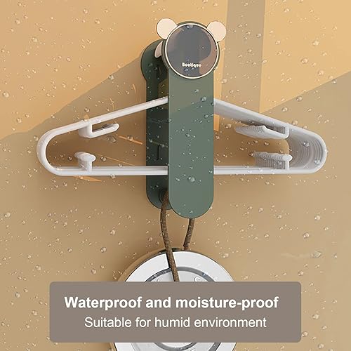 Miniatura 6 de MISNODE Paquete de 2 soportes para colgar ropa sin perforaciones organizador extensible para colgar ropa organizador creativo para habitación