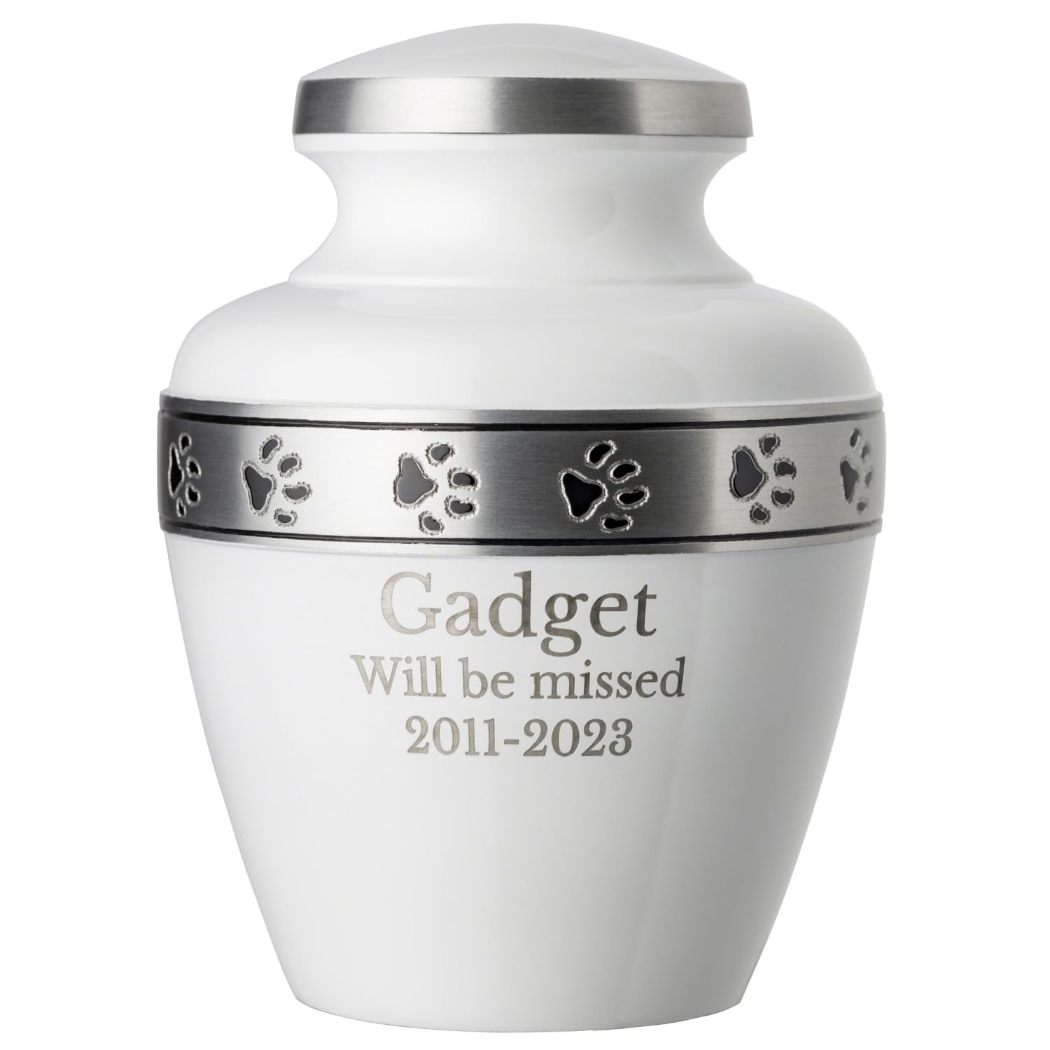 Best Friend Services Pet Urn for Dogs and Cats with Personalized Laser Engraving, Morgan Paws Premier Series Memorial Urns for Dogs and Cats (Small,