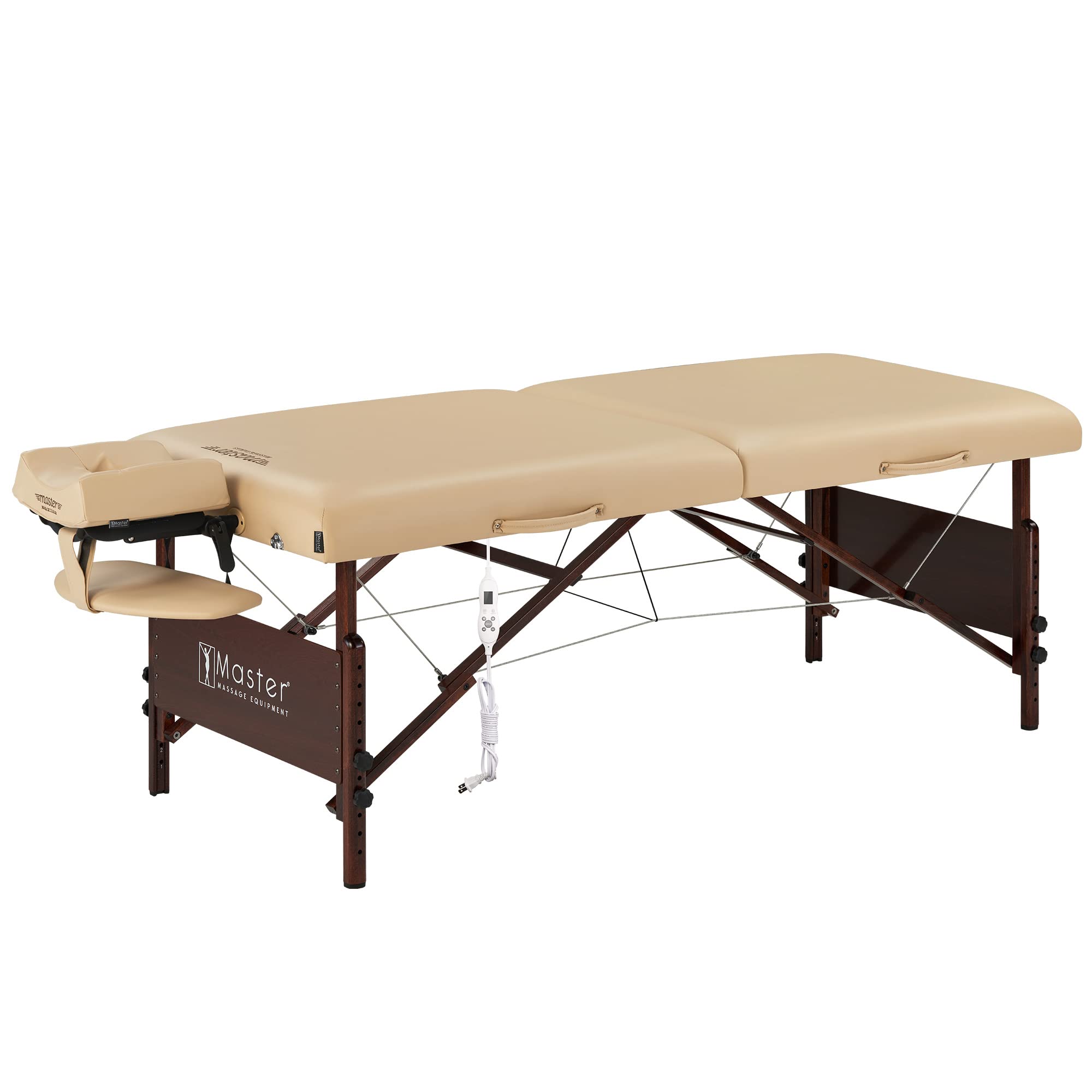 Master Massage Paquete de mesa de masaje portátil Del Ray Therma Top de 30 pulgadas, color crema 3