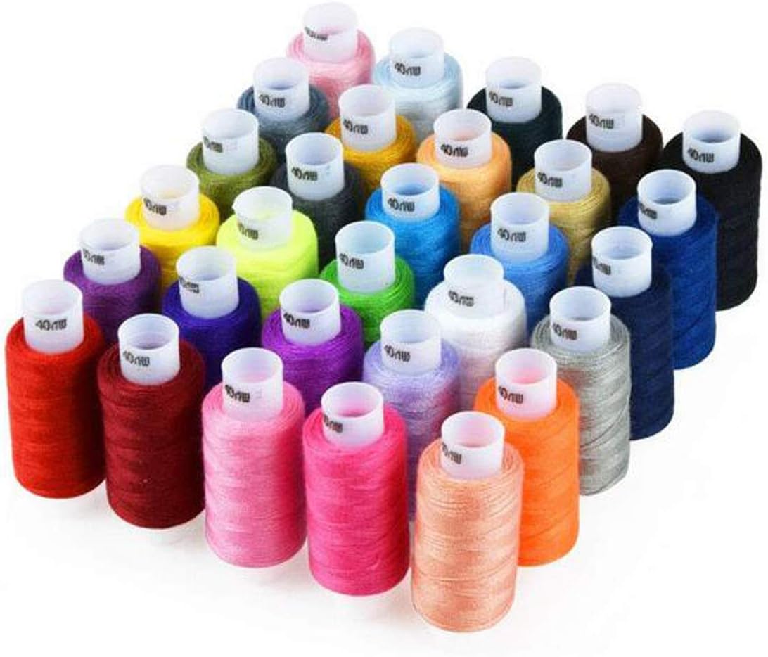 Candora 30 Color Sewing Thread Home Family Essential Color line 250 Yards Polyester Thread (30pc)