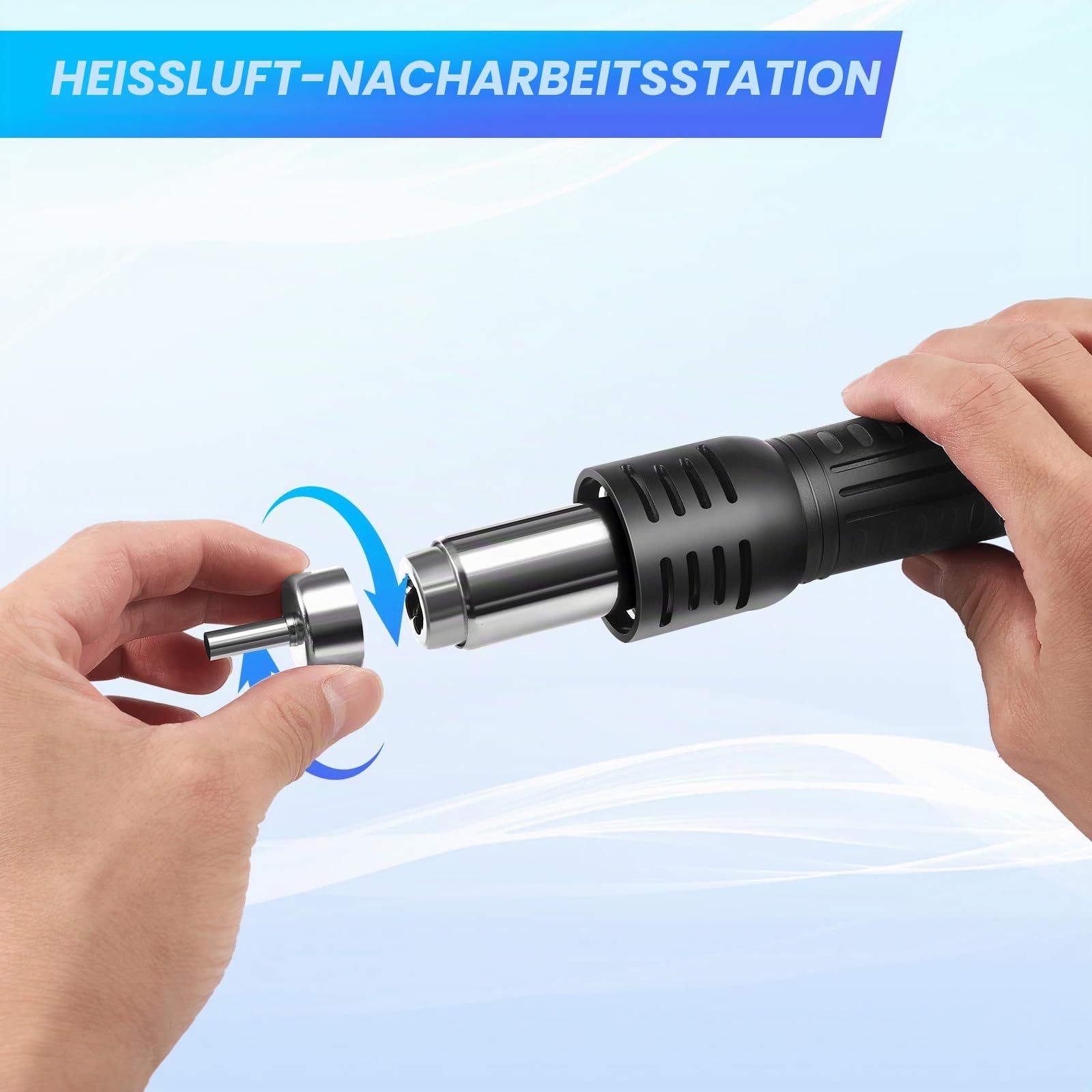 Heißluft-Lötstation SMD-Schweißgerät Digitalanzeige Heißluftpistole