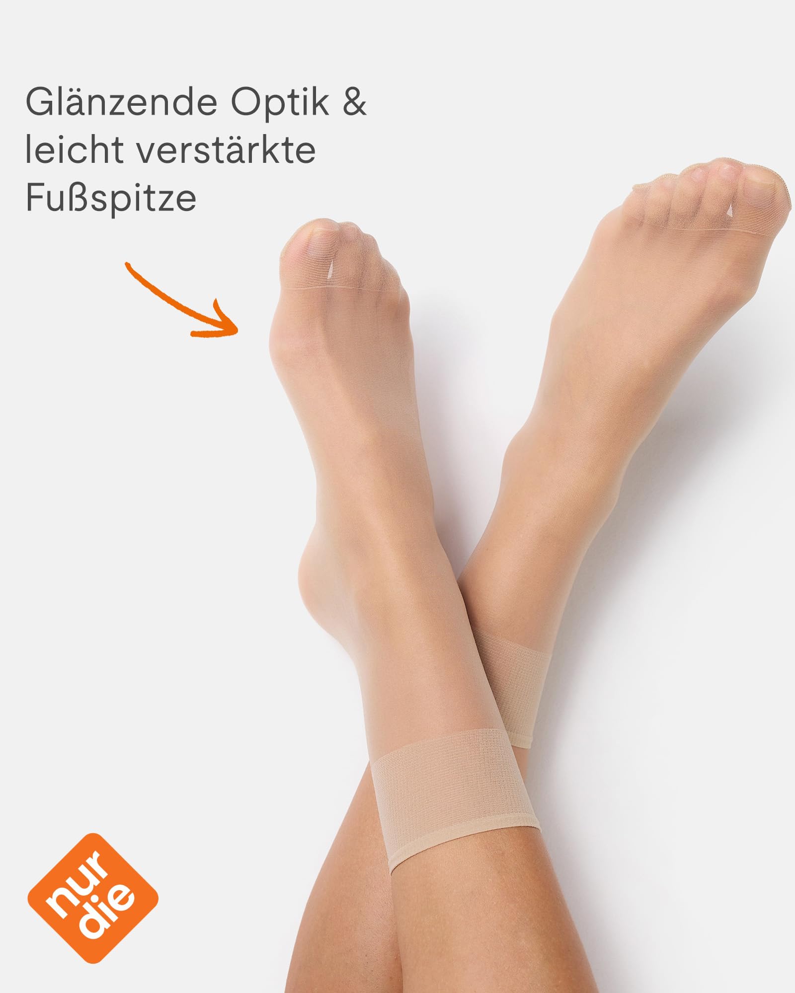 Nur Die Skarpety panie 15 den Söckchen Seidenfein (5 w zestawie)