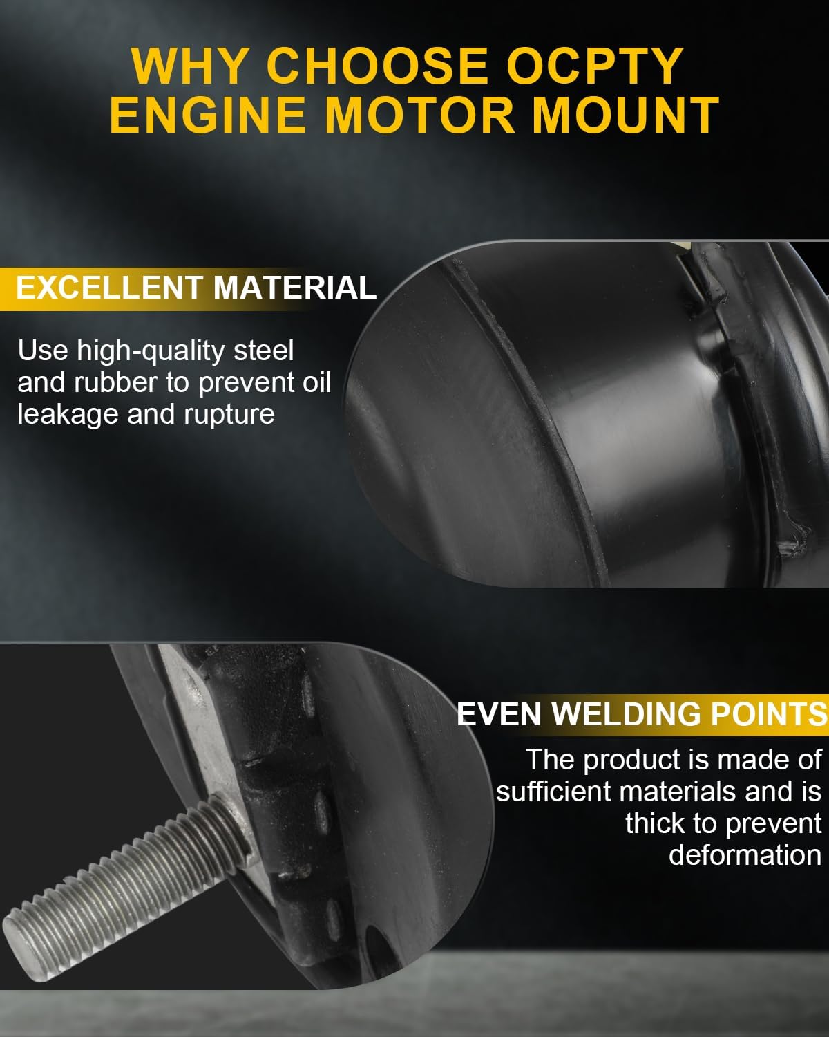 OCPTY 3PCS Engine Motor Mount and Transmission Mount Set Compatible for Chevrolet Traverse 2009-2017 & GMC Acadia, Acadia Limited & Buick Enclave & Saturn Outlook, Automatic Transmission