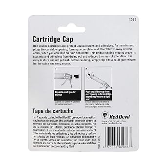 Red Devil 4076 Caulk Cartridge Caps, Black