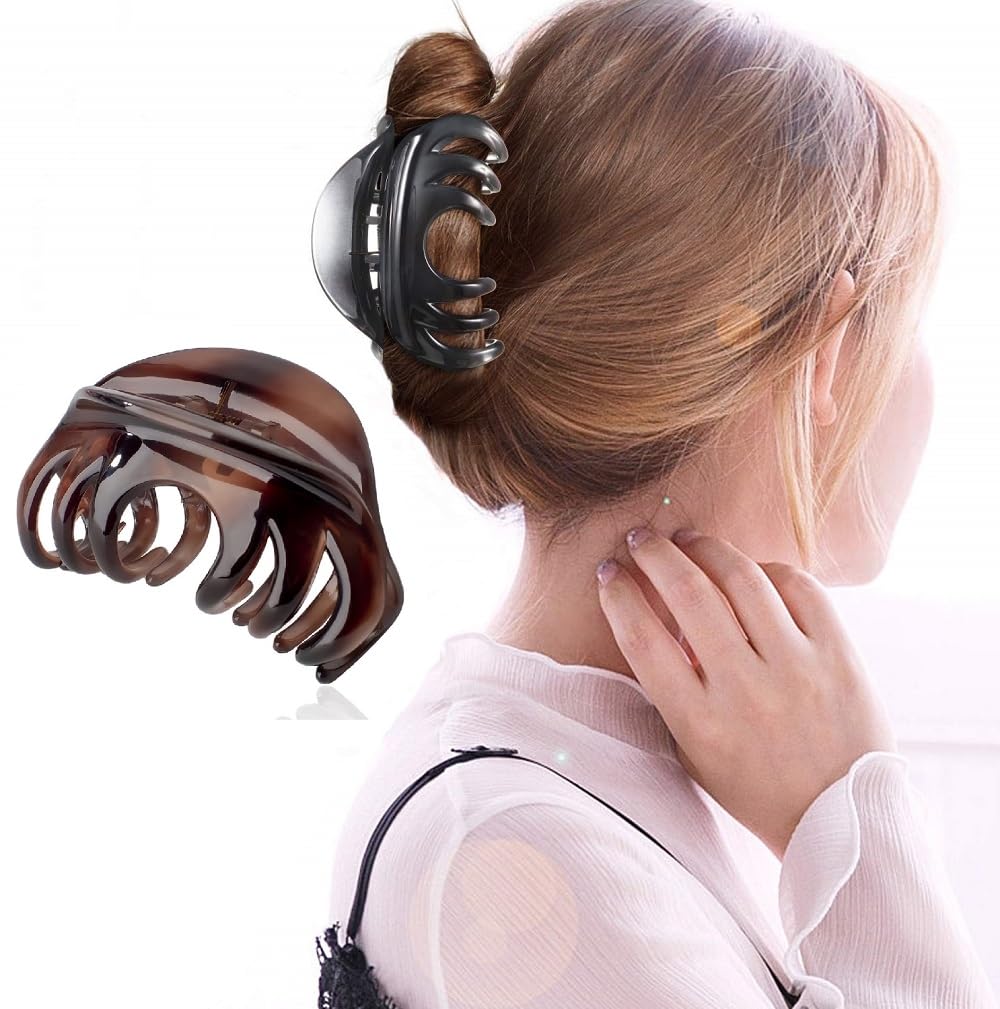 Premium Hair Claw Clips For Thick Hair, Strong Holding Power Claw Hair Clamps Delicate Hair Grip for Women and Girls (Amber - 1 pcs) - Image 3