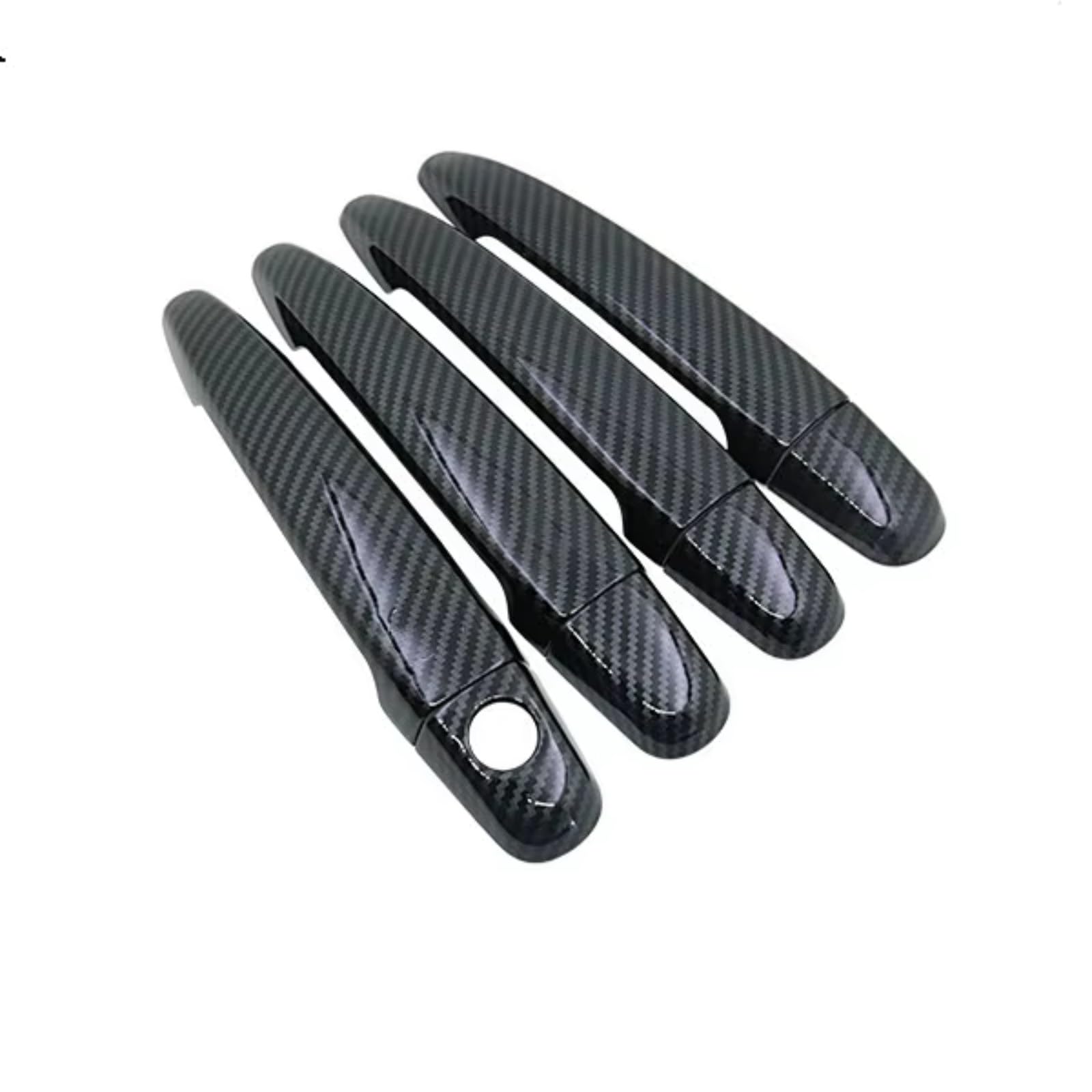 Iukmr Black No Button For Subaru For Legacy Bm Br 2010-2014 Carbon Fiber Chrome Door Handle Cover Car Styling Accessories Stickers Car Outer Door Handle(Black No Button)
