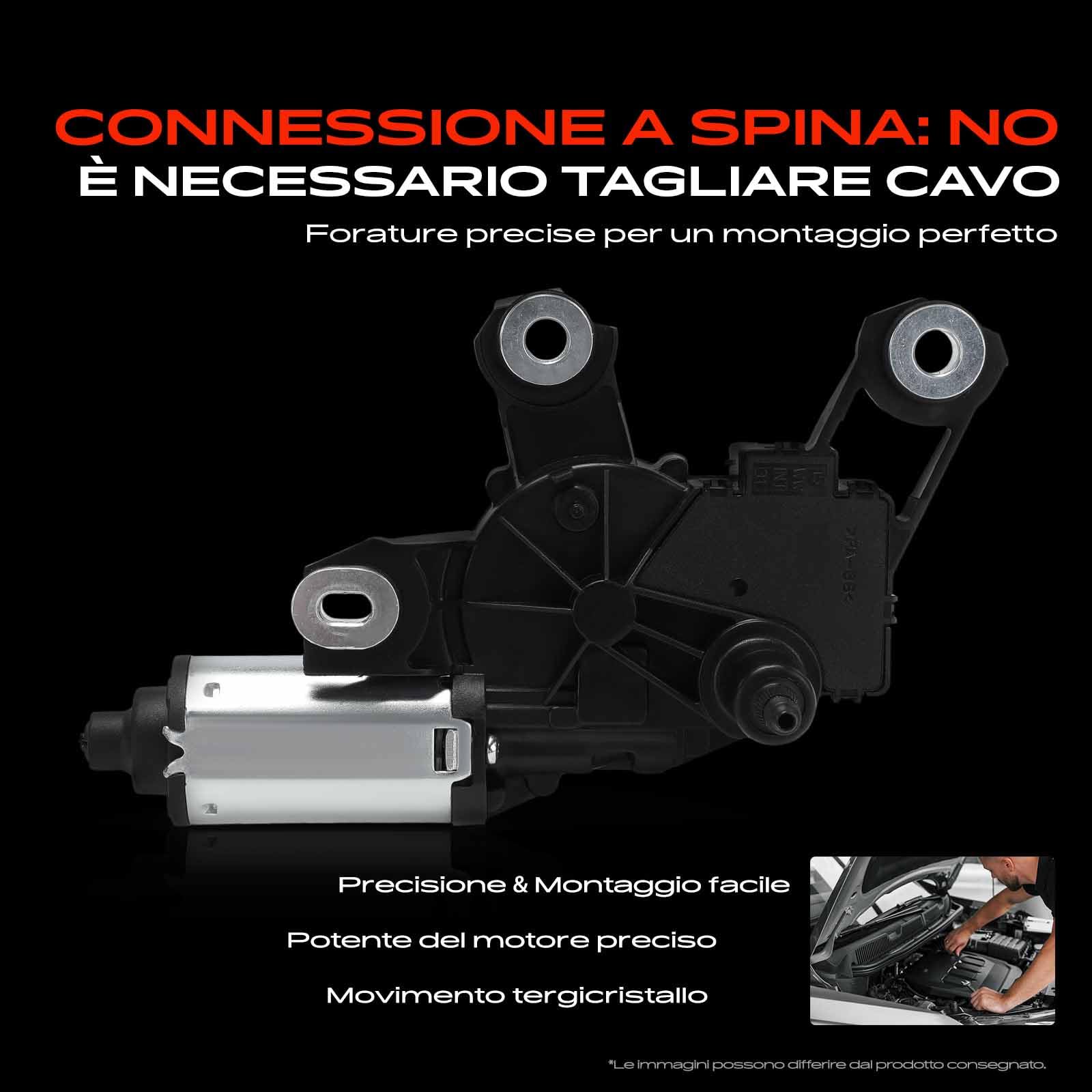 Frankberg Motore Tergicristallo 4-Poli Posteriore Compatibile con A4 Avant 8K5 A4 Avant 8K5 B8 A6 Allroad 4FH A6 Avant 4F5 A6 Avant 4F5 C6 Replace# 4F9955711A
