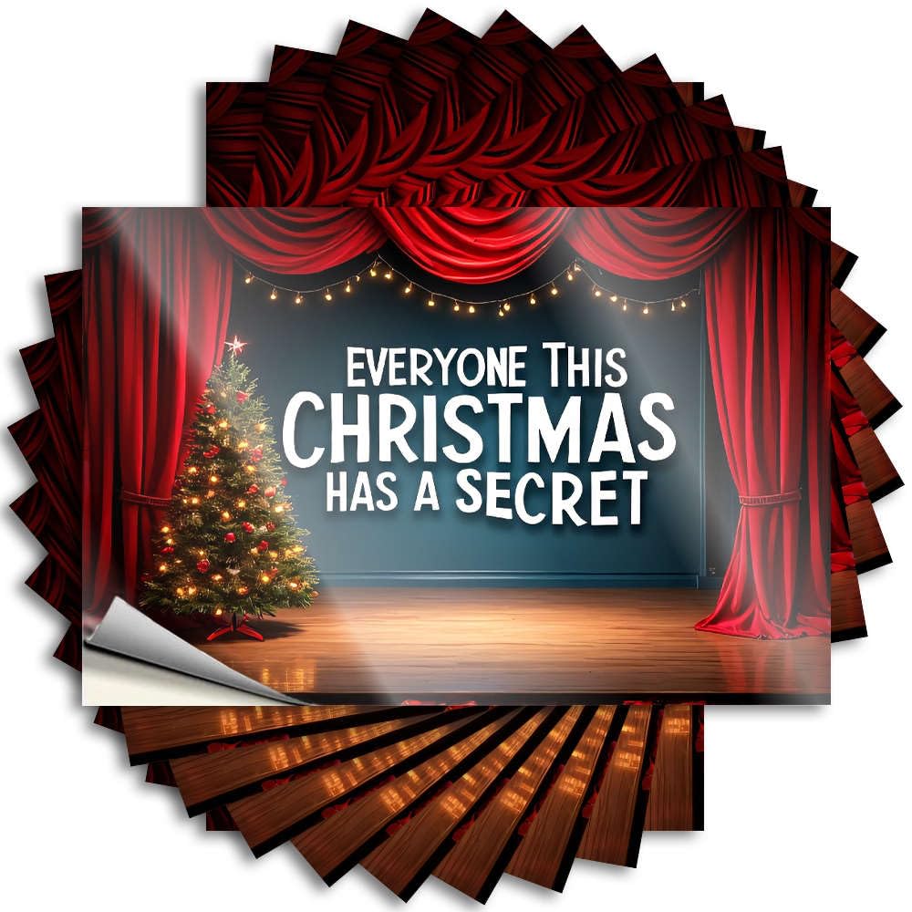 Fzfn Colour Lettering Sticker Tiki Antimicrobial Western Bumper Everyone This Christmas Has A Secret. - Scratch Resistant Stickers(12X18cm)