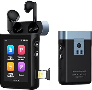 Wooask A9 Standalone AI Translator with Earbuds, 144 Languages