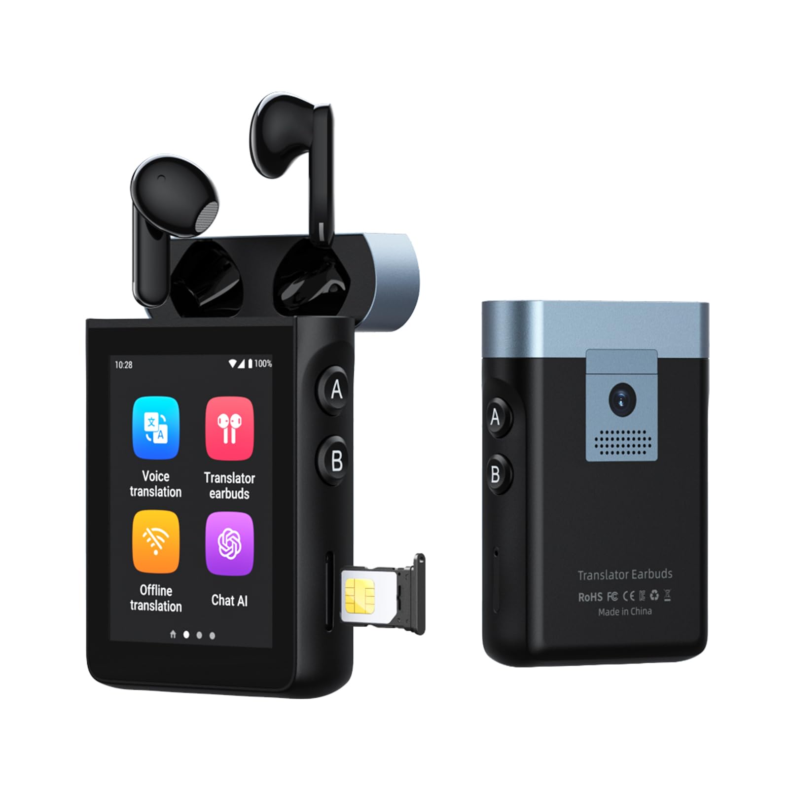 Amazon.com: Wooask A9 Standalone AI Translator with Earbuds, 144