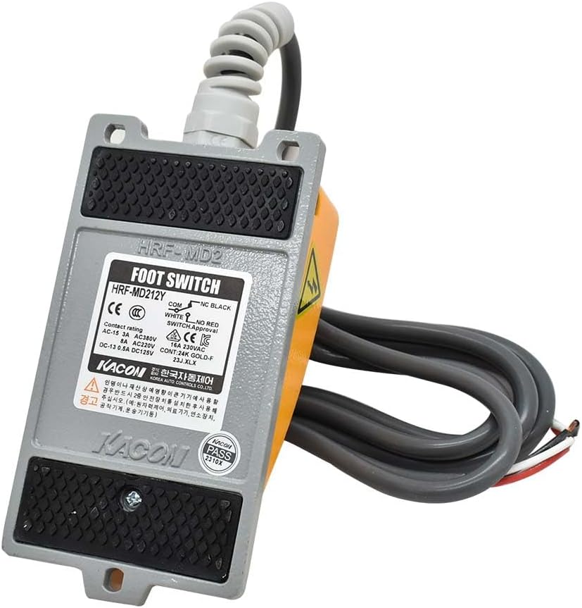 Big Horn 18807 110V / 15A Non-Slip Momentary Contact Foot Pedal Switch