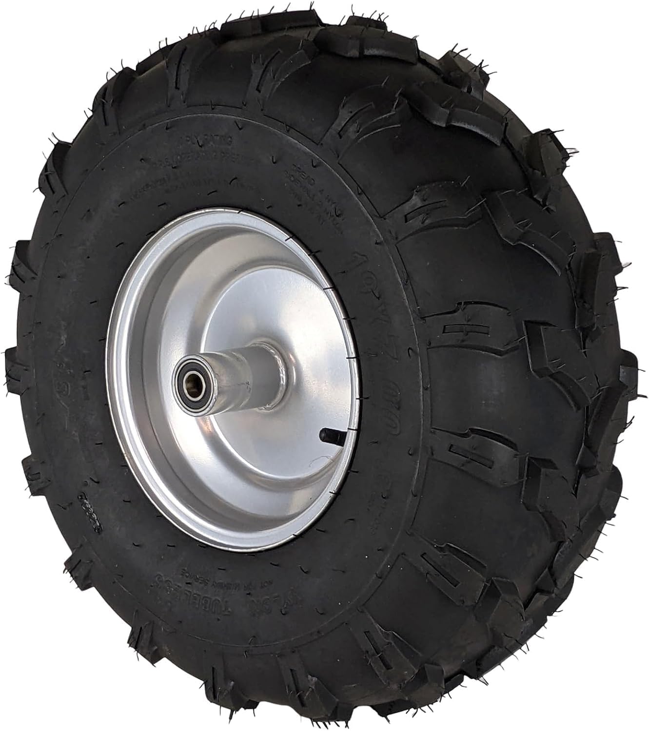RedCap 19x7.00-8 Front Tire & Wheel Rim Assembly Pre-mounted for Coleman CT200U BT200X CT200UEX 196cc Hisun 200-3 200-7 Axis M200 Mini Bike with 6202RS Bearings (Silver)