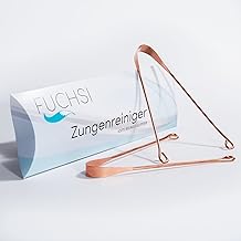 fuchsi 2 STÜCK Zungenreiniger | Natürliche Zungenreinigung gegen Mundgeruch | Äußerst Effektiv | 100% reines antibakterielles Kupfer | Hausmittel | Zungenschaber Mund-Reiniger schlechter Atem