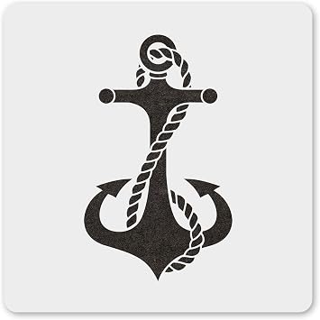 MAGJUCHE Anchor Stencil 12 Inches, Reusable Nautical Boat Anchor Stencil for Painting DIY Crafts Decor