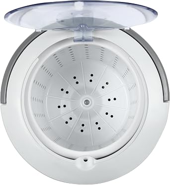 Hand Crank Clothes Wringer, Manual Clothes Dryer Dehydrator, Portable Lightweight Mini Clothes Dehydrator, Non Electric Pull Cord Spin Laundry Wringer, Small Cloth Washer For RV, Camping (White)
