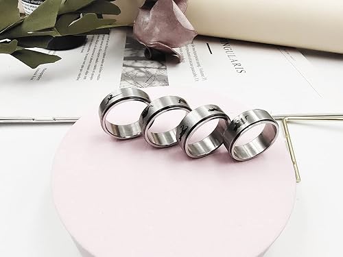 Miniatura 5 de INENIMARTJ Anillos giratorios de dinosaurio para mujeres y hombres, anillo giratorio de acero inoxidable, anillo giratorio de dinosaurios jurásicos,