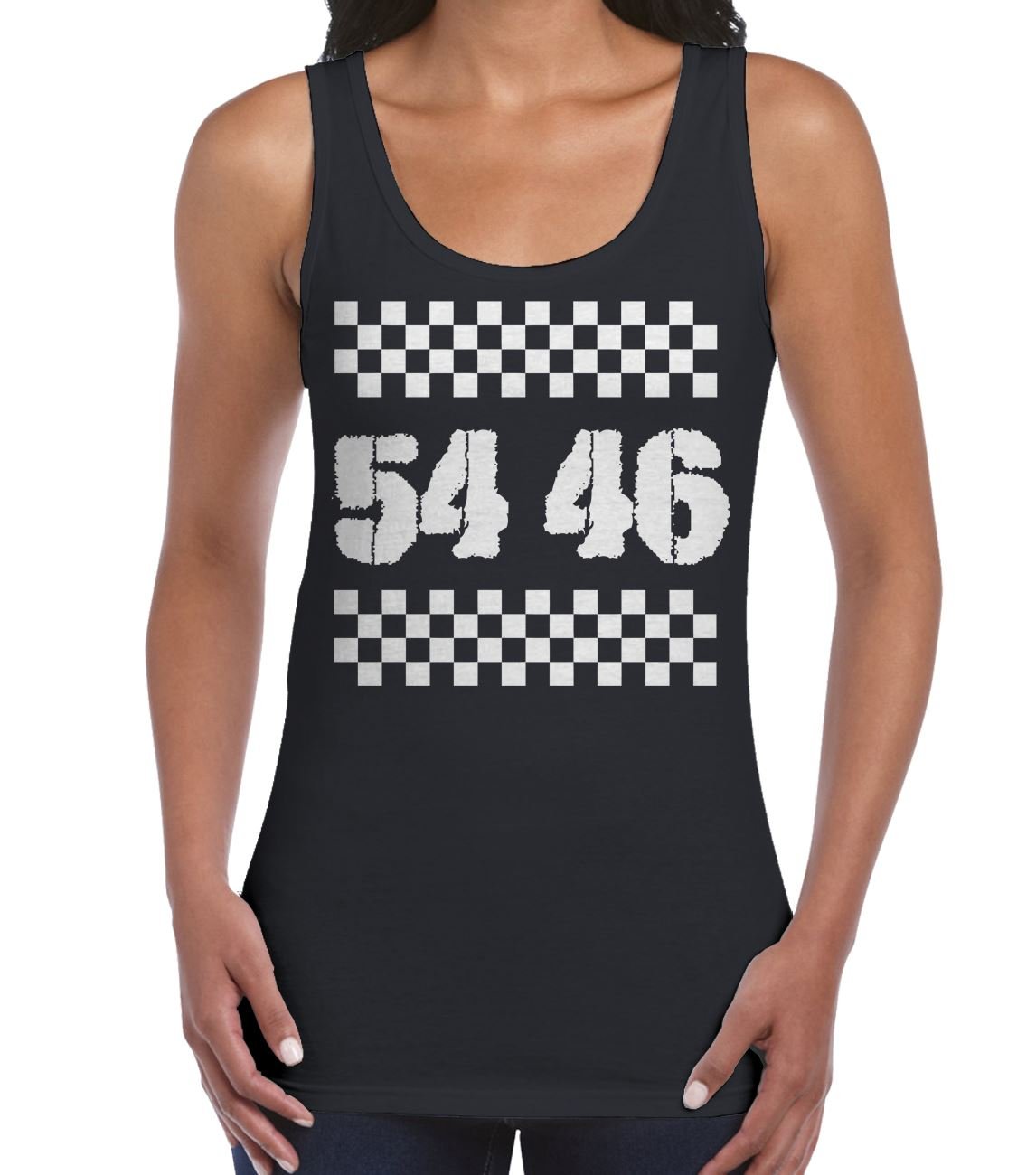Tribal T-Shirts Women's Black 54 46 Was My Number Ska Vest Vest Top (2Xl, )