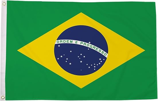 Flagmax Brazil Flag - Durable 5ft x 3ft (150cm x 90cm) Brazilian Banner with Eyelets - Premium Quality Flag of Brazil for Indoor and Outdoor Use and celebrate the country of Brazil