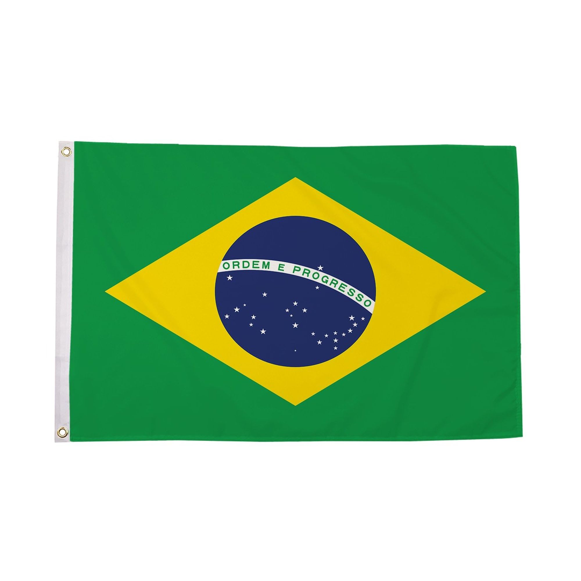Flagmax Brazil Flag 3ft x 2ft (90cm x 60cm) Brazilian Flag with Eyelets Durable Polyester Banner for Indoor and Outdoor Display Cultural Events Celebrations Sports and Home Use