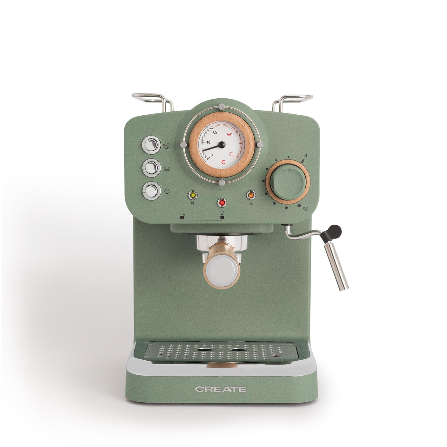 CREATE THERA RETRO, cafetière express semi-automatique, 20 bar, mousseur à lait