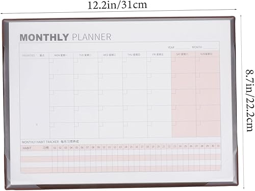 Miniatura 3 de Lurrose Sheet Calendar Goals Notebook Blank Table Calendar Weekly Planner Notepads Planning Note Pads Agenda Organizer Habit Calendar Habit Planner