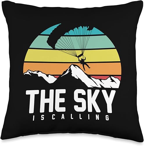 Sky Diving and Skydive Gift & Clothing Calling Sky Diving Skydiver - Almohada de 16 x 16 pulgadas, multicolor
