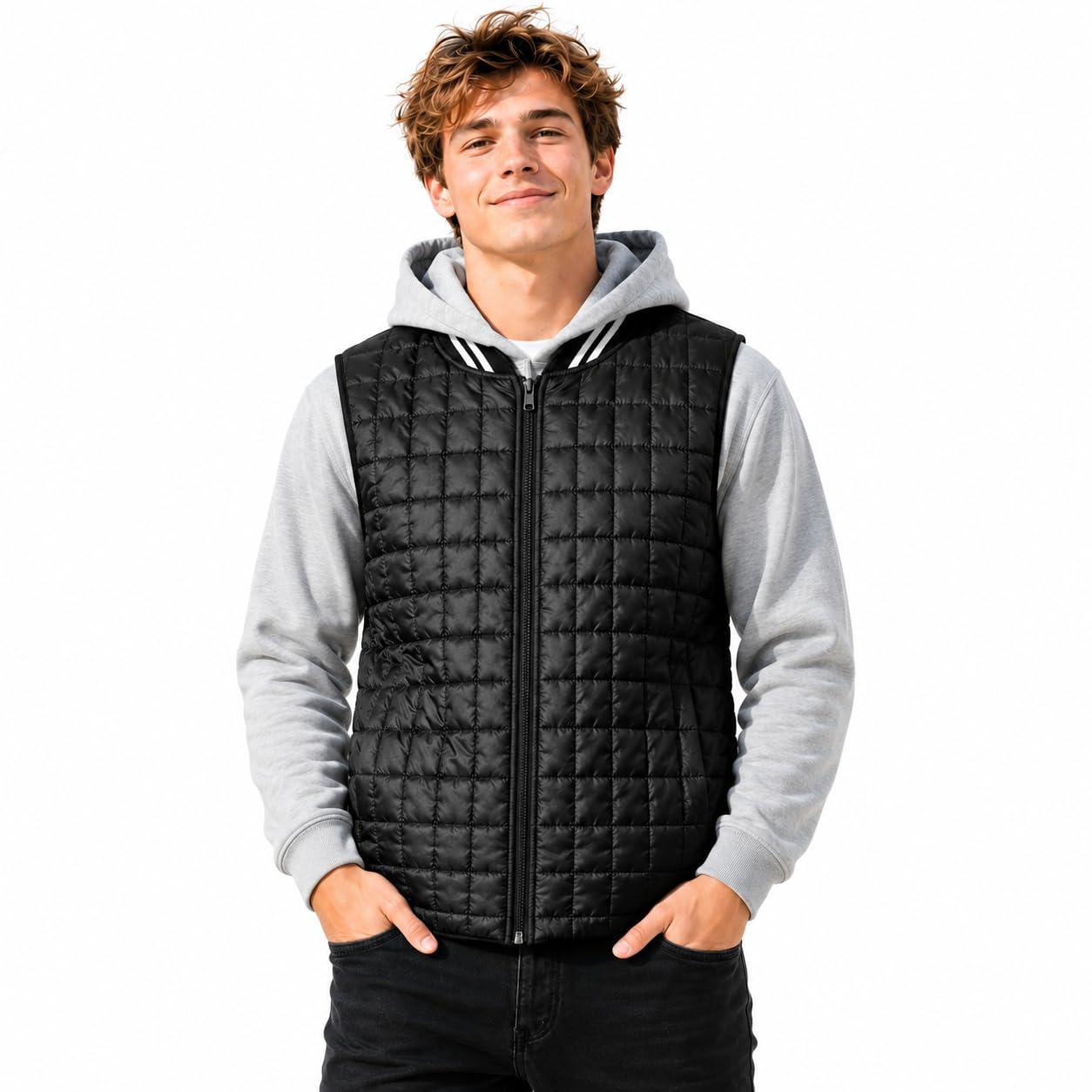 Adult Weighted Sensory Vest for Deep Pressure Comfort, Calming Vest for Daily Relaxation, Weighted Blanket Inspired Clothing for Home Office and Everyday Wear (Large)