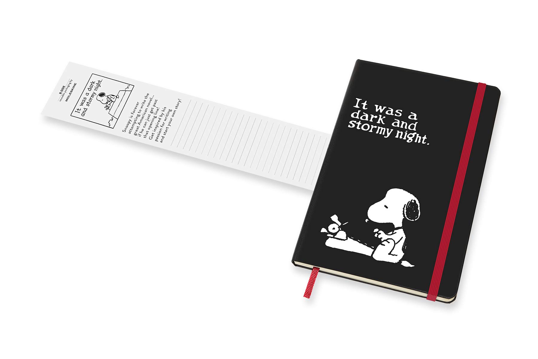 Moleskine - Agenda Settimanale 18 Mesi, Agenda Settimanale 2021/2022, Peanuts Edizione Limitata con Copertina Rigida e Chiusura ad Elastico, Formato Large 13 x 21 cm, Colore Nero, 208 Pagine