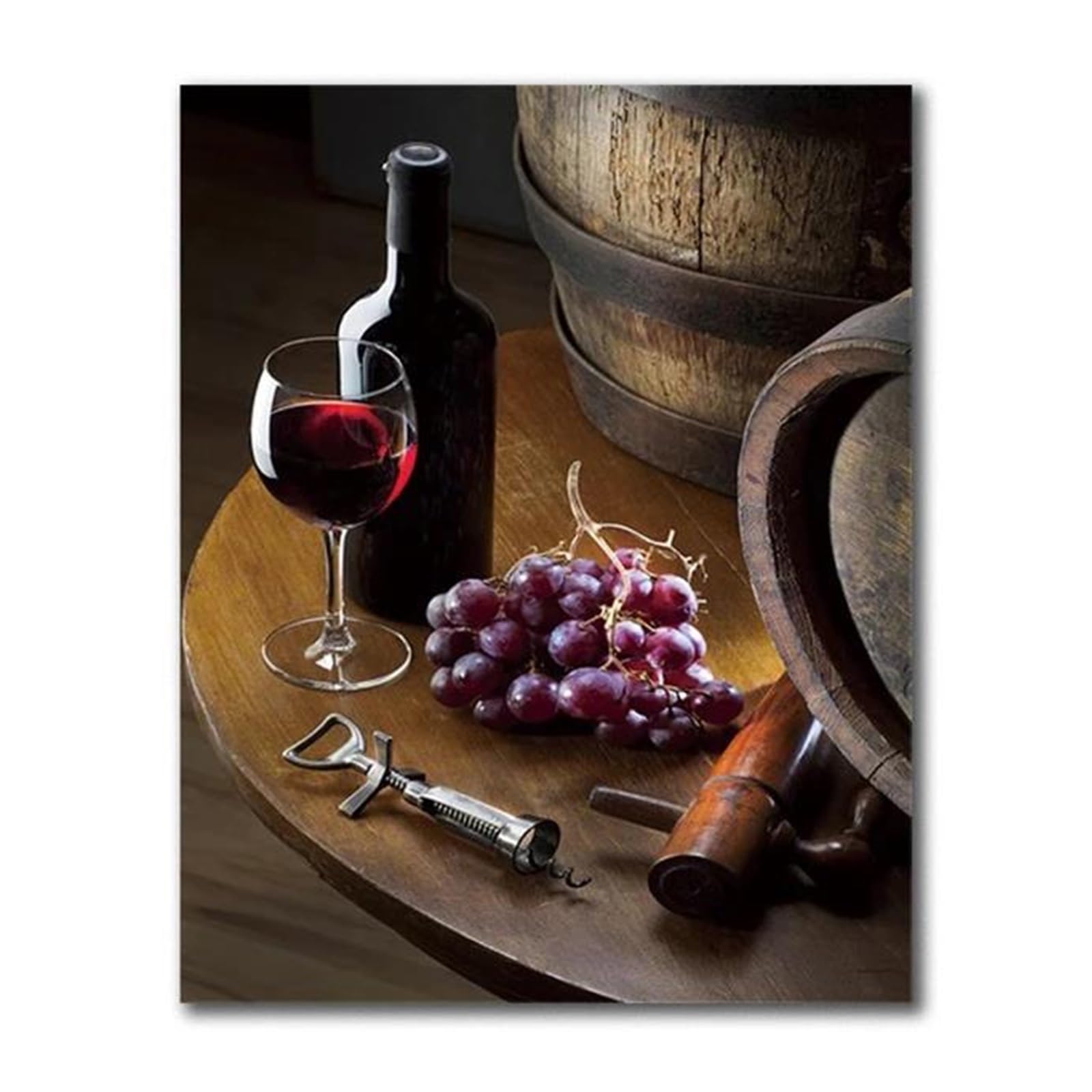 Toile peinture vin rouge et bière impression art moderne