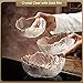 SYXLTSH Glass Salad Bowl, Fruit Bowl Flower Shape, Serving Bowls, Bowl Dish Plate for Decorative Home, Kitchen, Mixing, Candy, Nut, Snack, Dessert, Ice Cream (Crystal Clear with Gold Rim, Large)