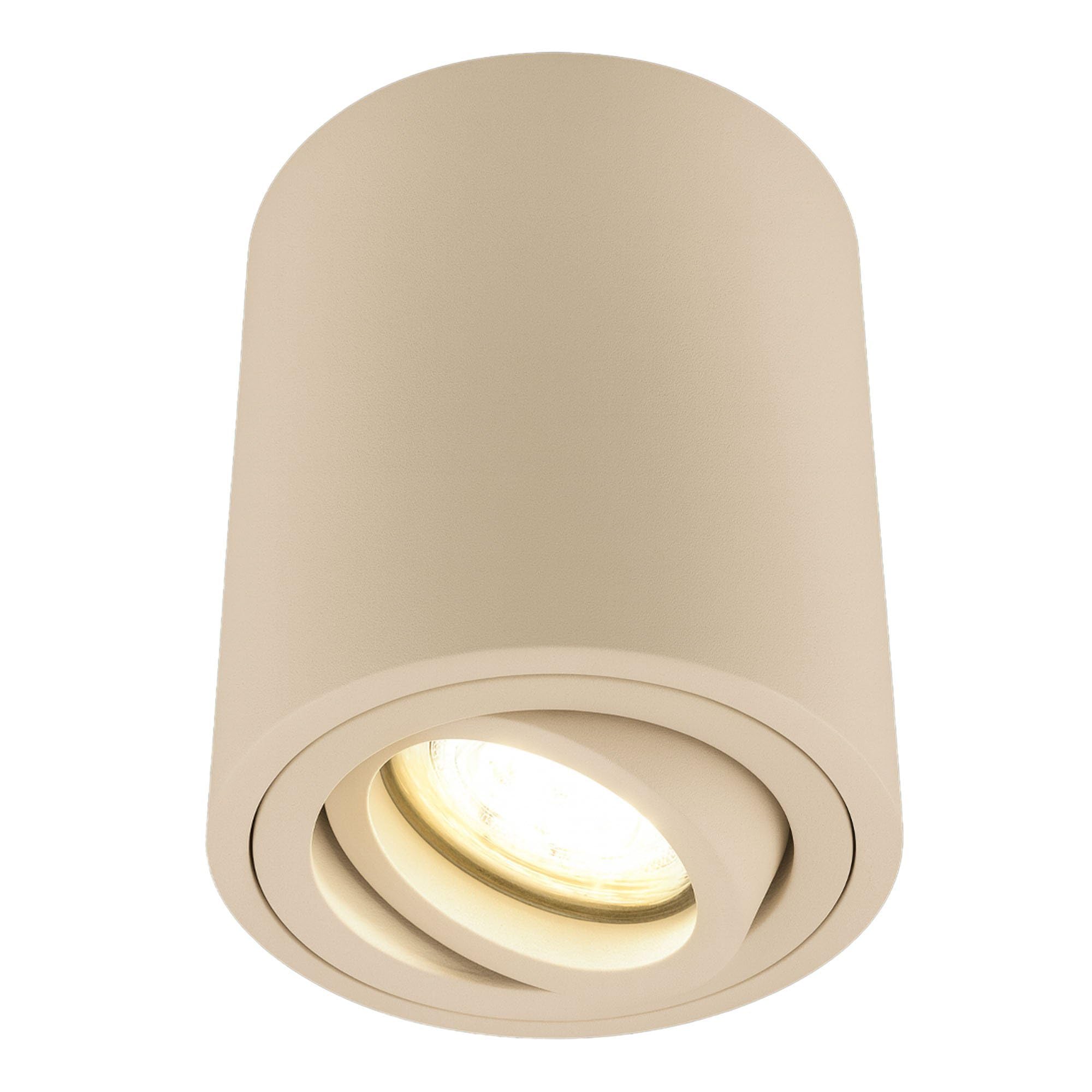 Ledvion foco LED de superficie beige redondo 3W blanco calido