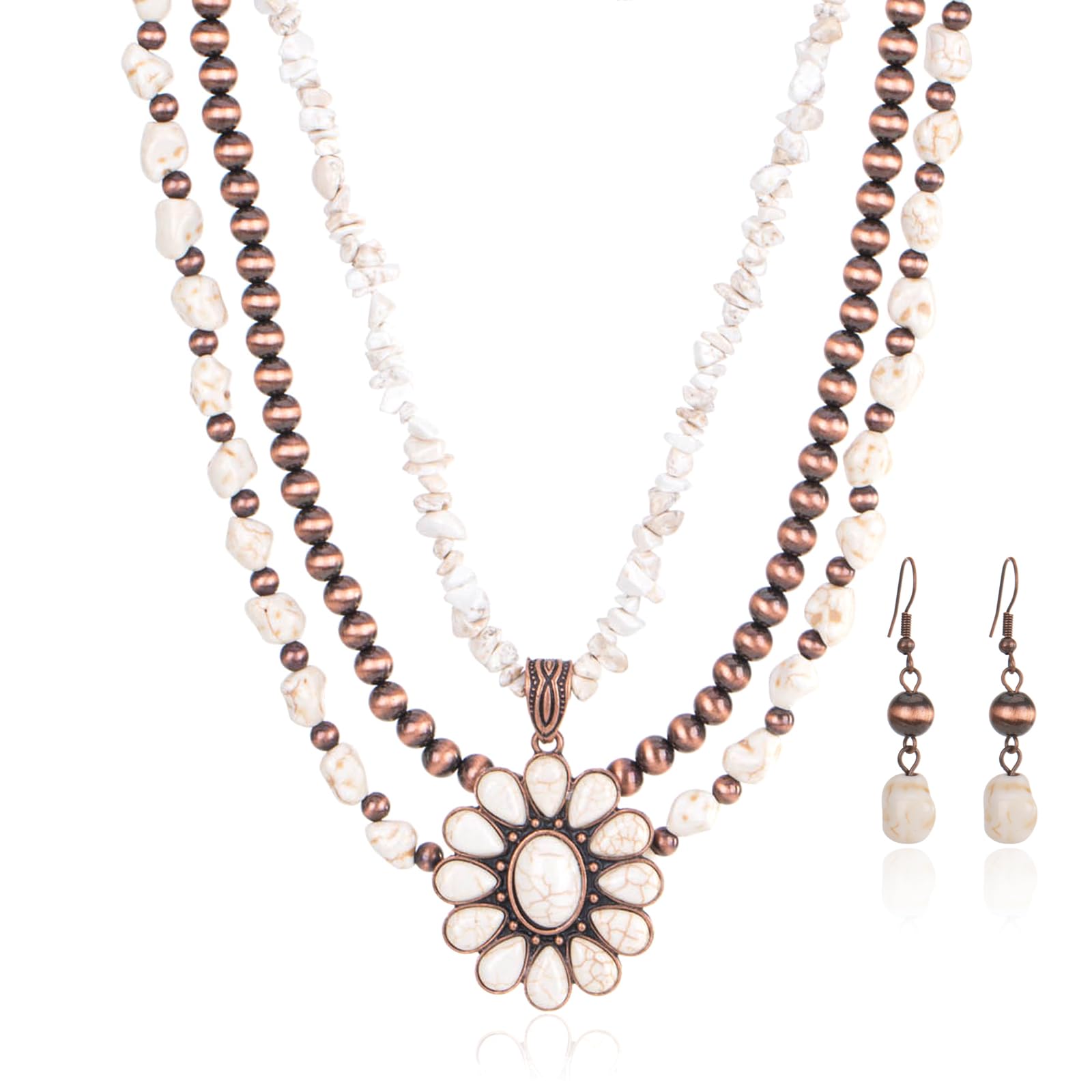 Montana WestRustic Couture's Western Jewelry Set for Women Cowgirl Vintage Western Necklace Earring